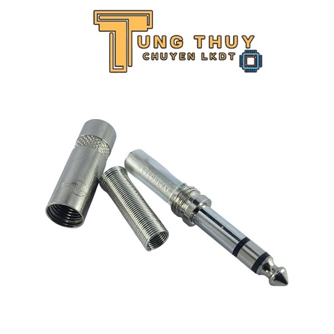 Jack Tín Hiệu Âm Thanh Stereo 6.3mm, Jack 6 Ly Chuôi Lò Xo Loại Tốt