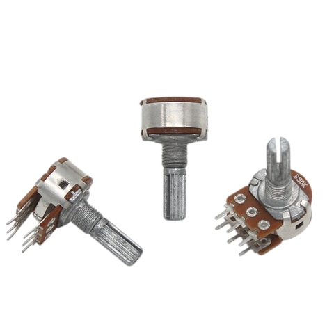 Chiết Áp Kép WH148 6 Chân 2 Hàng Cán Bi Dài 15mm – Loại Tốt Hãng ATec