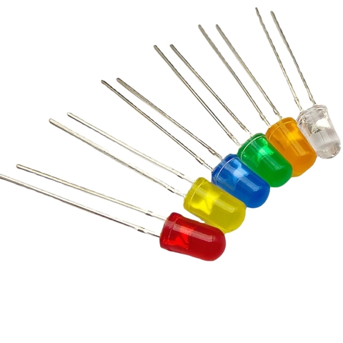 Gói 50 Con Led Phủ Màu Phi 5,Phi 3 Led Phủ Màu 5mm và 3mm Đỏ Xanh Lá Xanh Dương Vàng Loại Tốt