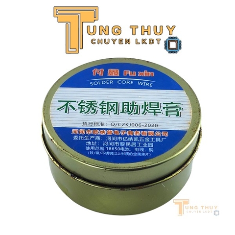 Mỡ trợ hàn cell pin Fuxin hỗ trợ hàn mạch siêu bám dính, hộp nhôm 100g