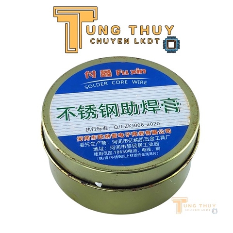 Mỡ trợ hàn cell pin Fuxin hỗ trợ hàn mạch siêu bám dính, hộp nhôm 100g