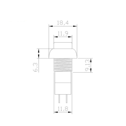 Công Tắc Nhấn Giữ và Nhấn Nhả PBS-11A 12mm 2 Chân Cắm Loại Tốt