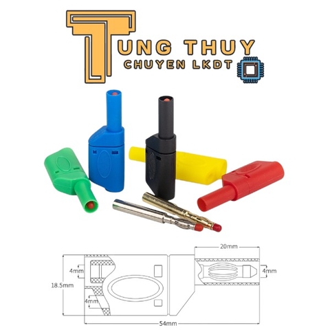 Jack nối nhanh an toàn 4mm có thể xếp chồng 32A 600V