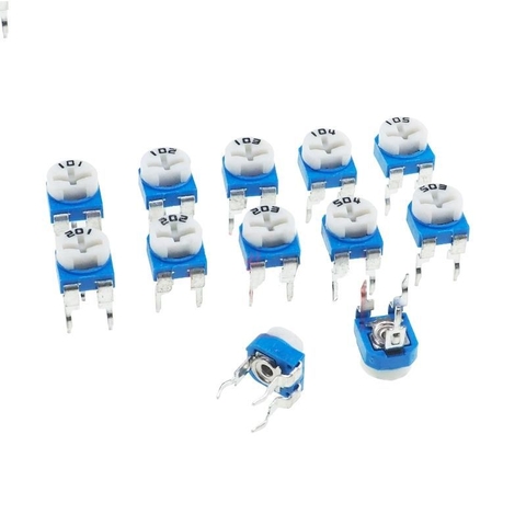 Biến Trở Tam Giác RM065 100R 200R 500R 1K 2K 3K 5K 10K 20K 50K 100K 200K 500K 1M 2M - VR Xanh Trắng