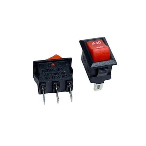 10 Chiếc Công Tắc Bập Bênh 2 Chân và 3 Chân KCD11 - 101 3A 250V - 6A 125V Kích Thước 10 x 15MM Loại Tốt