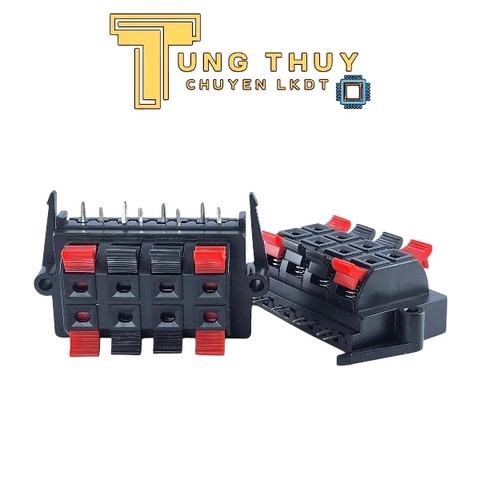 Trạm Loa 8 Chân WP8-2 – Kẹp Dây Loa Nhanh 55x31mm – Jack Cắm Loa 8 Chấu – Hàng Bền, Chắc Chắn