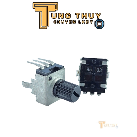 Chiết Áp Vuông Đen 3 Chân Cán Tròn Dài 15mm 10K 20K 50K