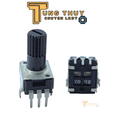 Chiết Áp Vuông Đen 3 Chân Cán Tròn Dài 20mm 10K 20K