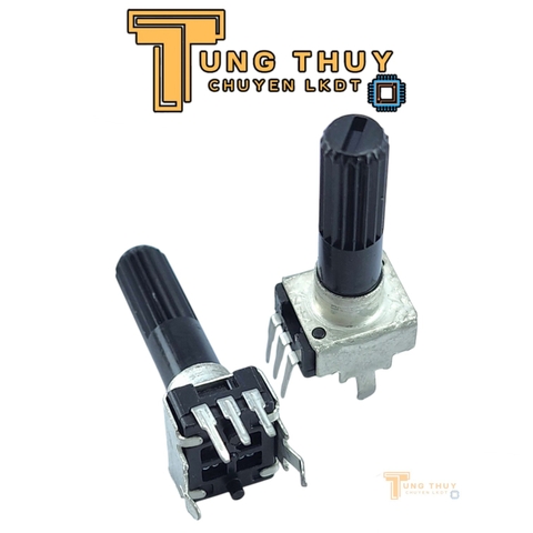 Chiết Áp Vuông Đen 3 Chân Cán Tròn Dài 30mm 10K 20K 50K