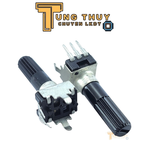 Chiết Áp Vuông Đen 3 Chân Cán Tròn Dài 30mm 10K 20K 50K