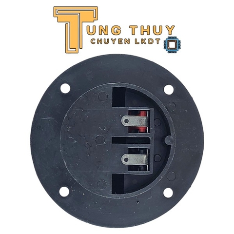Trạm Kẹp Loa 2 Chân Mặt Tròn – Jack Gắn Thùng Âm Thanh, Input Loa Đỏ Đen, Nhấn Giữ Dây Tiện Lợi