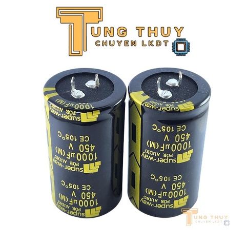 Tụ 1000uF 450V Lọc Nguồn Amply - Kích Thước 35mm x 60mm Loại Tốt