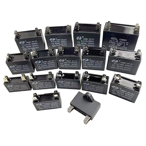 Tụ Quạt Dàn Nóng Điều Hòa 1,5uF, 2uF, 2.5uF, 3uF, 4uF, 5uF 450VAC Jack cắm 2 Chân và 4 Chân ( Loại tốt)