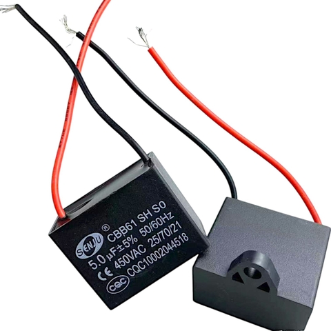 Tụ Quạt Có Dây SENJU CBB61 1uF 1,5uF 2uF 2,5uF 3uF 4uF 5uF 6uF 10uF 12uF 14uF Tụ Khởi Động Quạt Loại Tốt