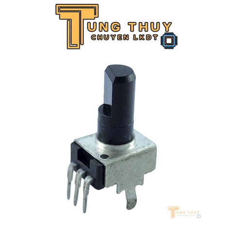 Chiết Áp Vuông Đen 3 Chân Cán Vát Dài 20mm