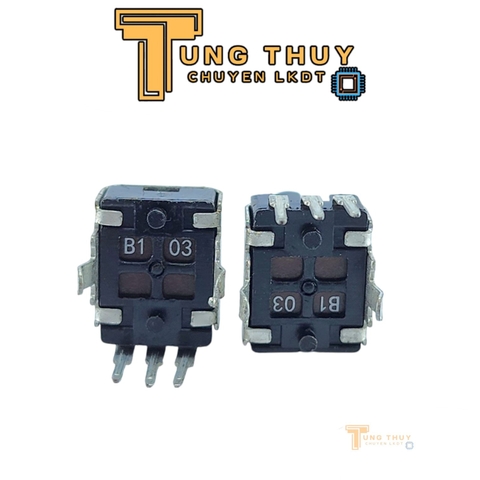 Chiết Áp Vuông Đen 3 Chân Cán Vát Dài 20mm