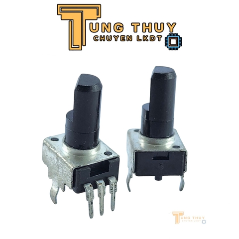 Chiết Áp Vuông Đen 3 Chân Cán Vát Dài 20mm