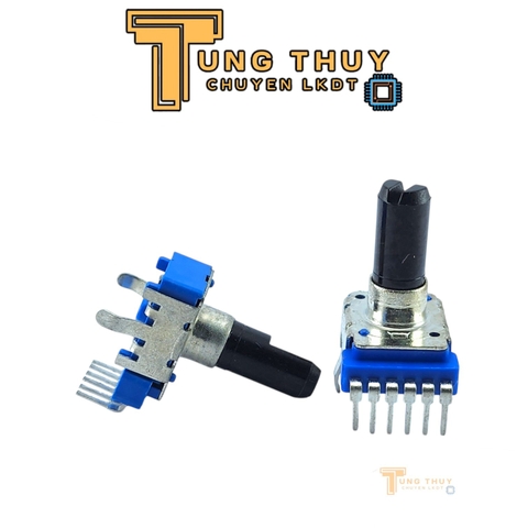 Chiết Áp Vuông Xanh 6 Chân Cong Dài 22.5MM Cán Vát