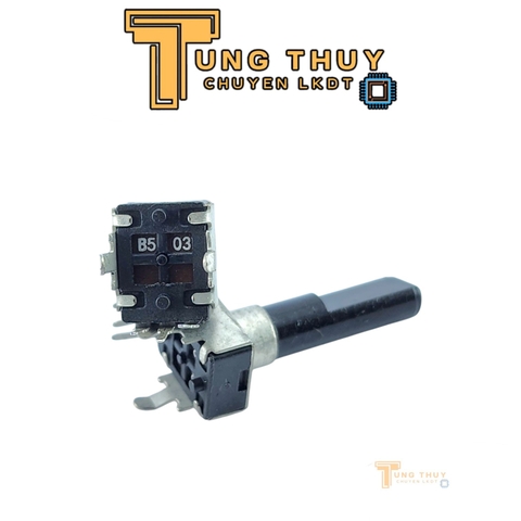 Chiết Áp Vuông Đen 3 Chân Cán Vát Dài 30mm 10K 50K