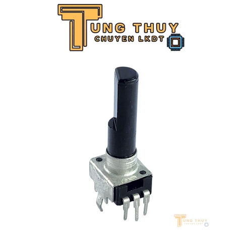 Chiết Áp Vuông Đen 3 Chân Cán Vát Dài 30mm 10K 50K