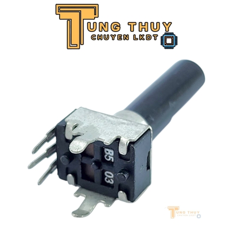 Chiết Áp Vuông Đen 3 Chân Cán Vát Dài 30mm 10K 50K