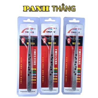 Nhíp Gắp Linh Kiện Điện Tử INOX Chống Rỉ – Đầu Nhọn Màu Trắng – Dạng Cong/Thẳng – TWEEZERS