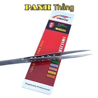 Nhíp Gắp Linh Kiện Điện Tử INOX Chống Rỉ – Đầu Nhọn Màu Trắng – Dạng Cong/Thẳng – TWEEZERS