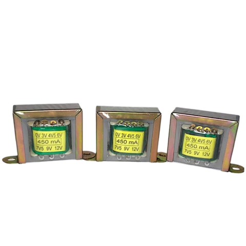 Biến áp 450mA nhiều đầu ra 0V 3V 4v5 6V 7v5 9V 12V Minh Quang