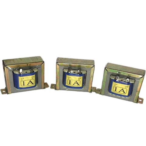 Biến áp đối xứng hạ áp 0 - 12v  AC vào 220v ra AC 0v - 12v - 1A Minh Quang
