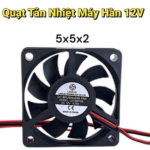 Quạt Tản Nhiệt 12V Kích Thước 5cm x 5cm Dày và Mỏng Loại Tốt
