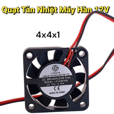 Quạt Tản Nhiệt 12V Kích Thước 4x4x1cm và 4x4x2cm