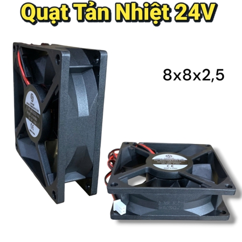 Quạt Tản Nhiệt 12V và 24V  Kích Thước 8cm x 8cm x 2.5cm Loại Tốt