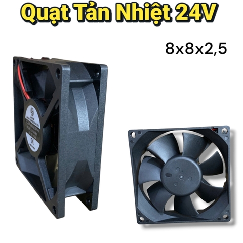 Quạt Tản Nhiệt 12V và 24V  Kích Thước 8cm x 8cm x 2.5cm Loại Tốt