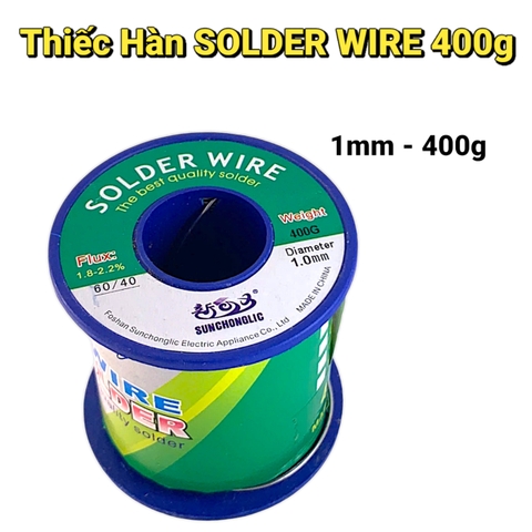 Thiếc Hàn 400g  SOLDER WIRE – Thành Phần 60/40 – Dây 1mm 0.8mm 1.2mm – Loại Cao Cấp