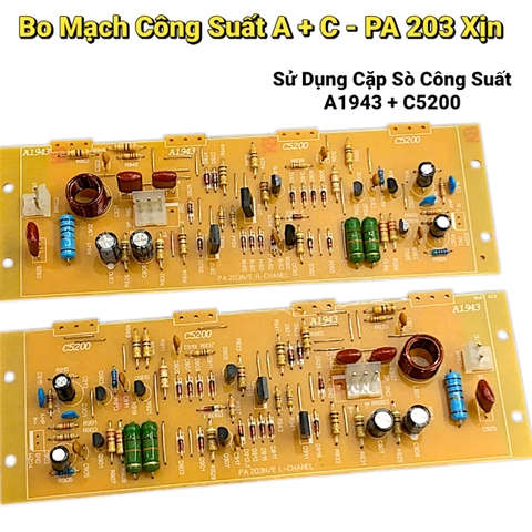Mạch Công Suất Amly Jaguar PA 203 Chạy Sò A1942 + C5200 Hàng Xịn