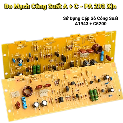 Mạch Công Suất Amly Jaguar PA 203 Chạy Sò A1942 + C5200 Hàng Xịn