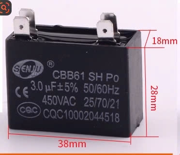 Tụ Quạt Dàn Nóng Điều Hòa 1,5uF, 2uF, 2.5uF, 3uF, 4uF, 5uF 450VAC Jack cắm 2 Chân và 4 Chân ( Loại tốt)