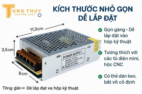 Nguồn Tổ Ong 5V 5A – Nguồn Xung 25W Cho LED, Camera, CNC