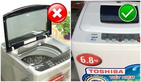 Không đóng nắp/cửa máy giặt sau khi sử dụng