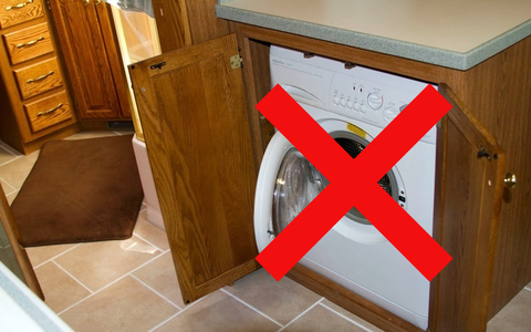 Đặt máy giặt ở vị trí không phù hợp