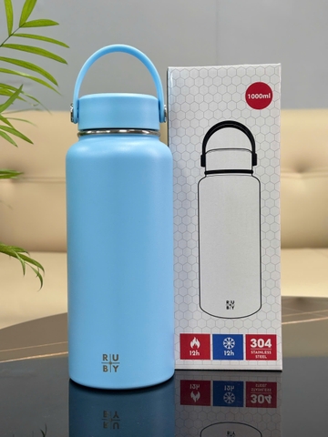 Bình Giữ Nhiệt 1000ml Màu Xanh Da Trời – Quà Tặng Doanh Nghiệp Cao Cấp