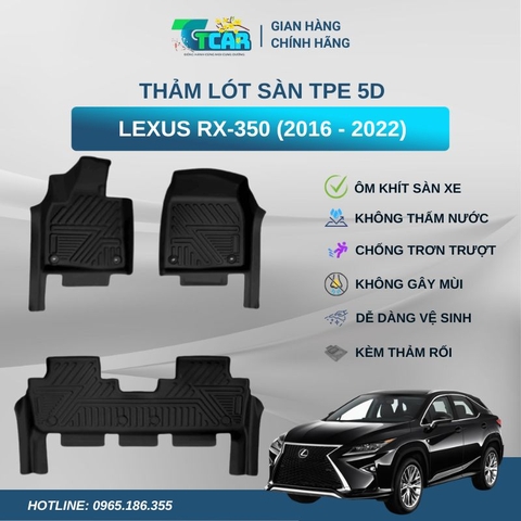Thảm lót sàn TPE 5D Lexus RX-350 (2016 - 2022)