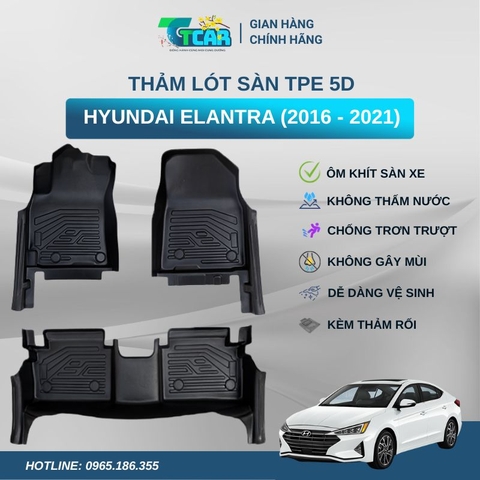 Thảm lót sàn TPE 5D Hyundai Elantra (2016 - 2021)