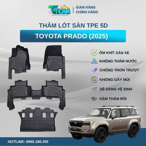 Thảm lót sàn TPE 5D Toyota Prado (2025)
