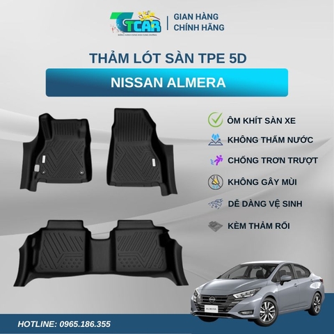 Thảm lót sàn TPE 5D Nissan Almera