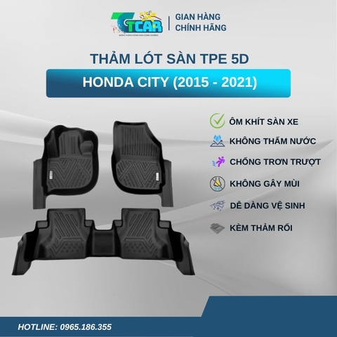 Thảm lót sàn TPE 5D Honda Honda City (2015 - 2021)