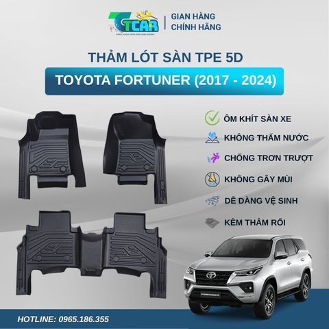 Thảm lót sàn TPE 5D Toyota Fortuner (2017 - 2024)