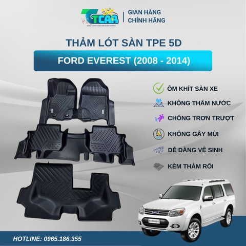 Thảm lót sàn TPE 5D Ford Everest (2008 - 2014)