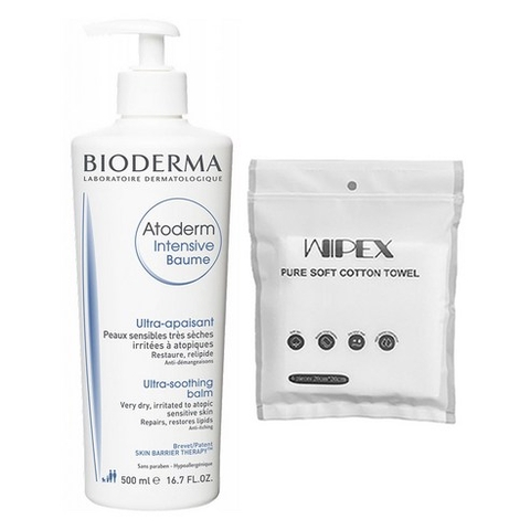 Kem Dưỡng 500ml Bioderma Atoderm + Khăn