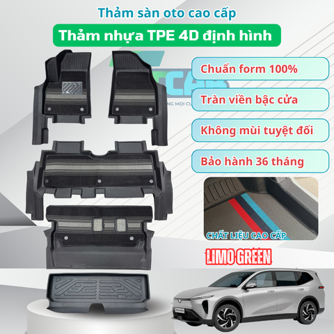 Thảm Lót Sàn Ô Tô Limo Green TPE Cao Cấp – Chống Trượt, Ôm Khít Sàn Xe | TCAR